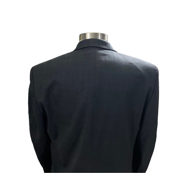 Michael Kors Men Grey 3-Button 100% Wool Suit Jacket Sz 44R Crosshatch Lined - Picture 6 of 13